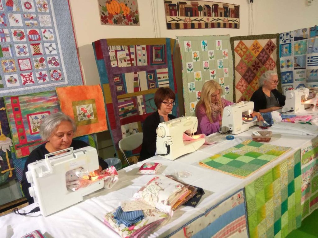 Quilters at work