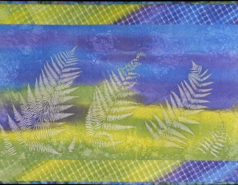 Ferns in blue, 99x62 cm. 2010